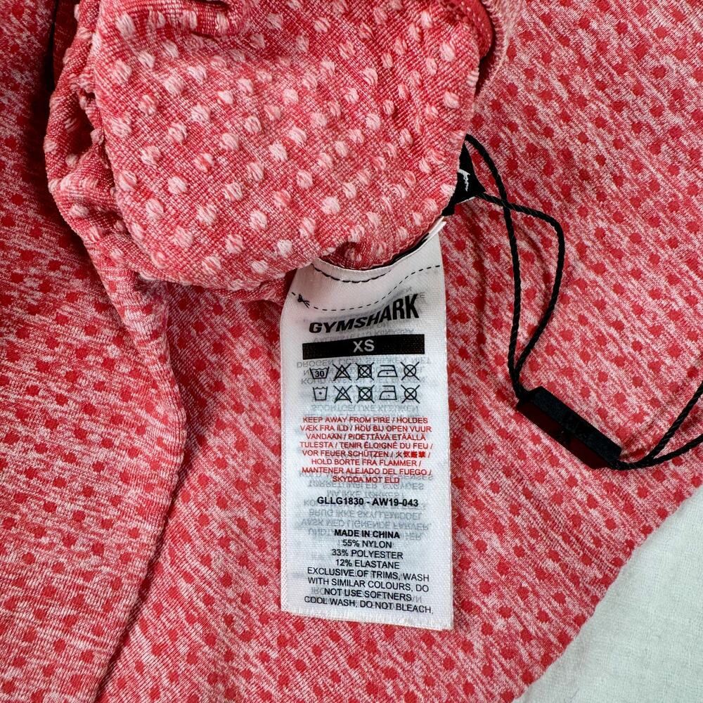 GYMSHARK Vital Seamless Leggings Rose Slate Marl Red Women’s XS NWT Athleisure - Picture 8 of 15